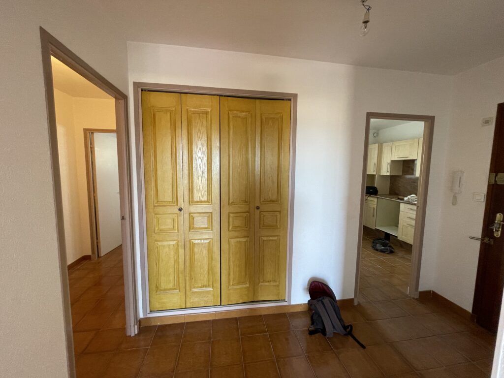 avant travaux rénovation appartement T3 portes de placard entrée