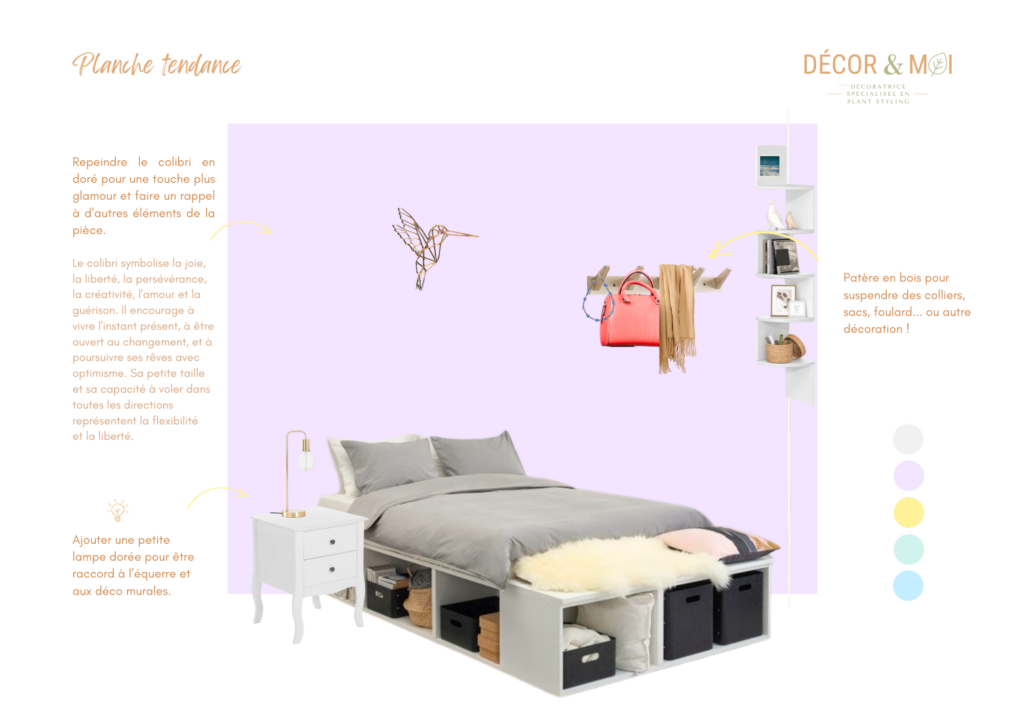 Planche tendance chambre adolescente 