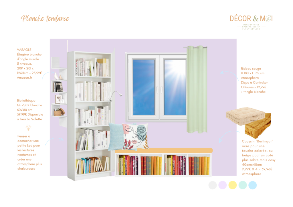 Planche tendance avec solutions de rangement